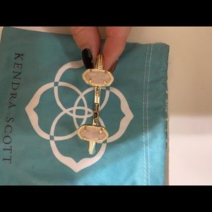 Kendra Scott Rose Quartz and Gold Bracelet
